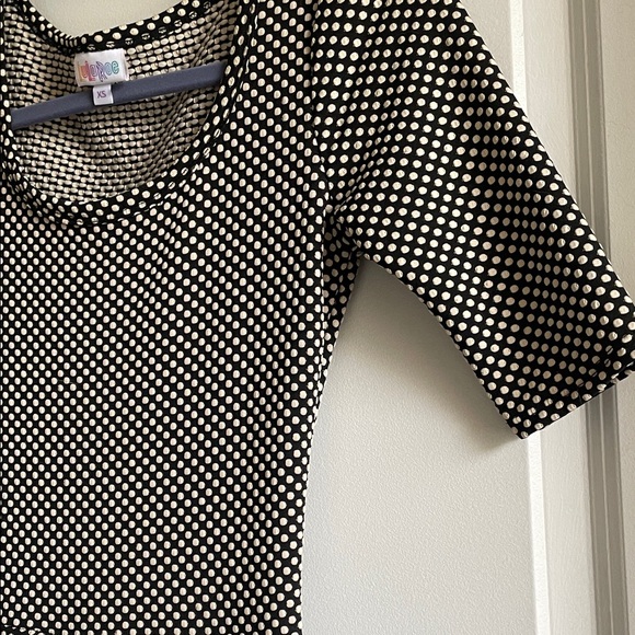 2 for $20 LuLaRoe Nicole dress Black and White Polka Dot fit and flare - Picture 3 of 11